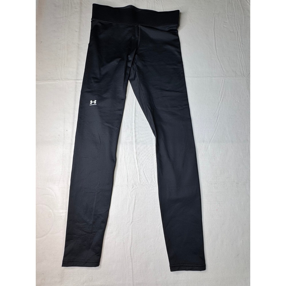 Under Armour Womens Black Compression Mid Rise Full Length Leggings Medium Tall